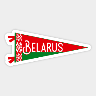 Belarus Flag Pennant Sticker